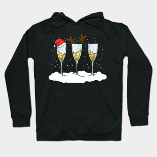 Funny Christmas Men Women Champagne Ugly Christmas Hoodie